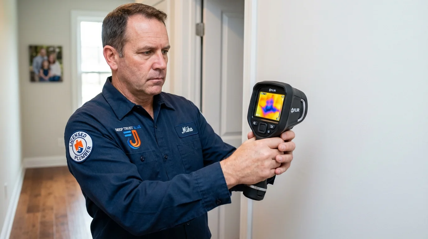 Thermal imaging leak detection by Johns Plumbing LLC in Ackerman